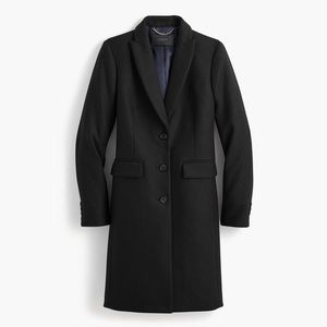 J. Crew Parke Topcoat in Black! Size 2